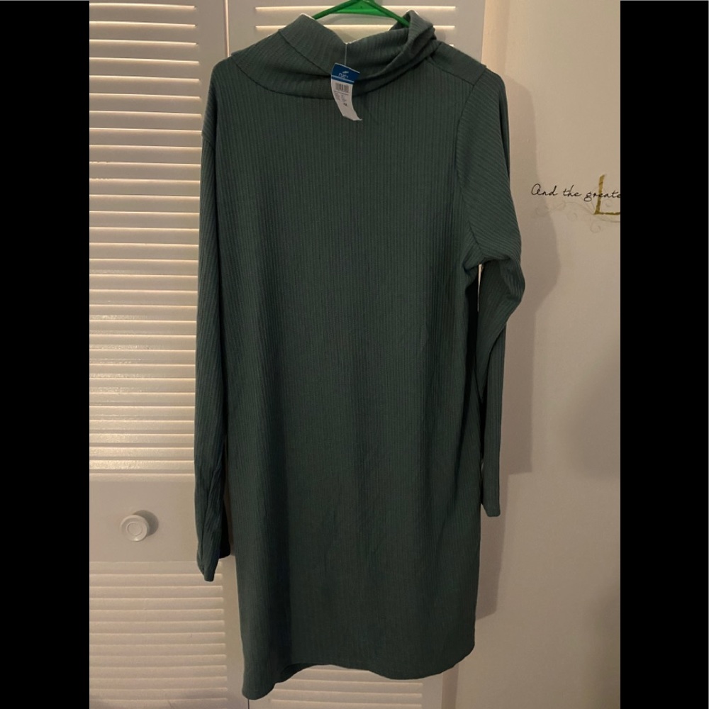 Winter dress with high neck past the knee